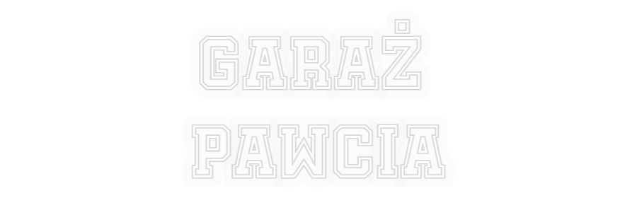 Personalizowany neon: Garaż
Pawcia