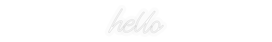 Personalizowany neon: hello