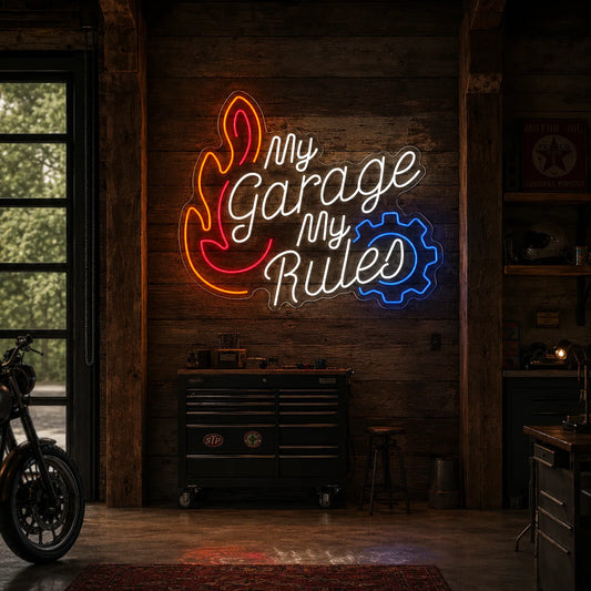 Neon "My Garage My Rules"