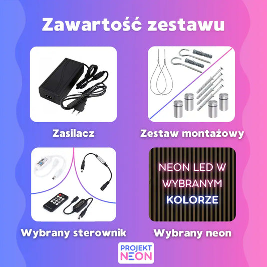 Neon Lody Rozpływający się Napis