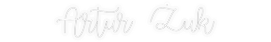 Personalizowany neon: Artur Żuk