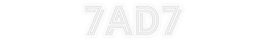 Personalizowany neon: 7AD7