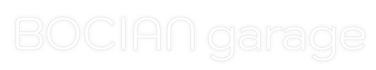 Personalizowany neon: BOCIAN garage