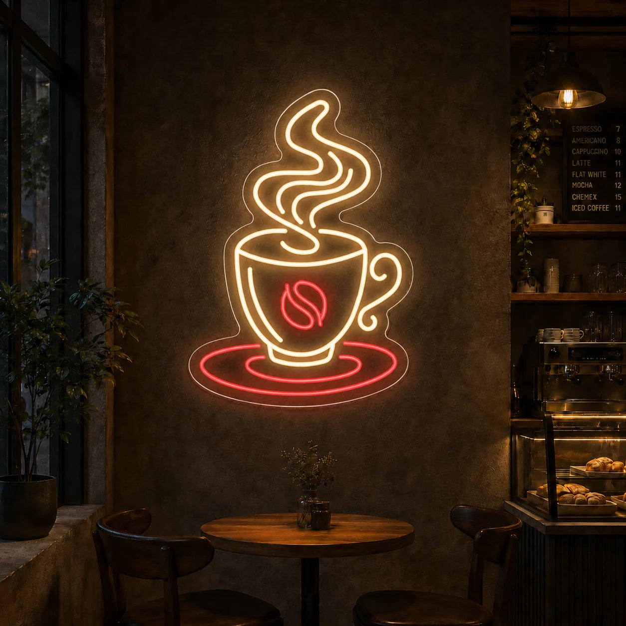 Neon Filiżanka z Ziarenkiem
