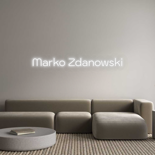 Personalizowany neon: Marko Zdanowski