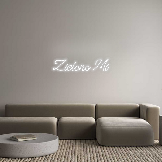 Personalizowany neon: Zielono Mi