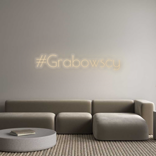 Personalizowany neon: #Grabowscy