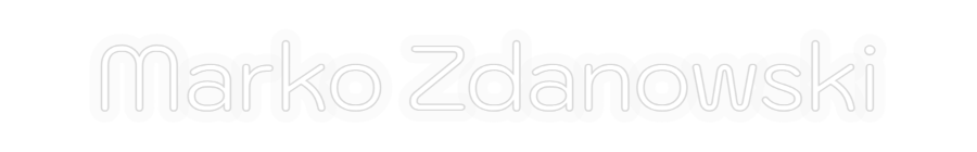 Personalizowany neon: Marko Zdanowski