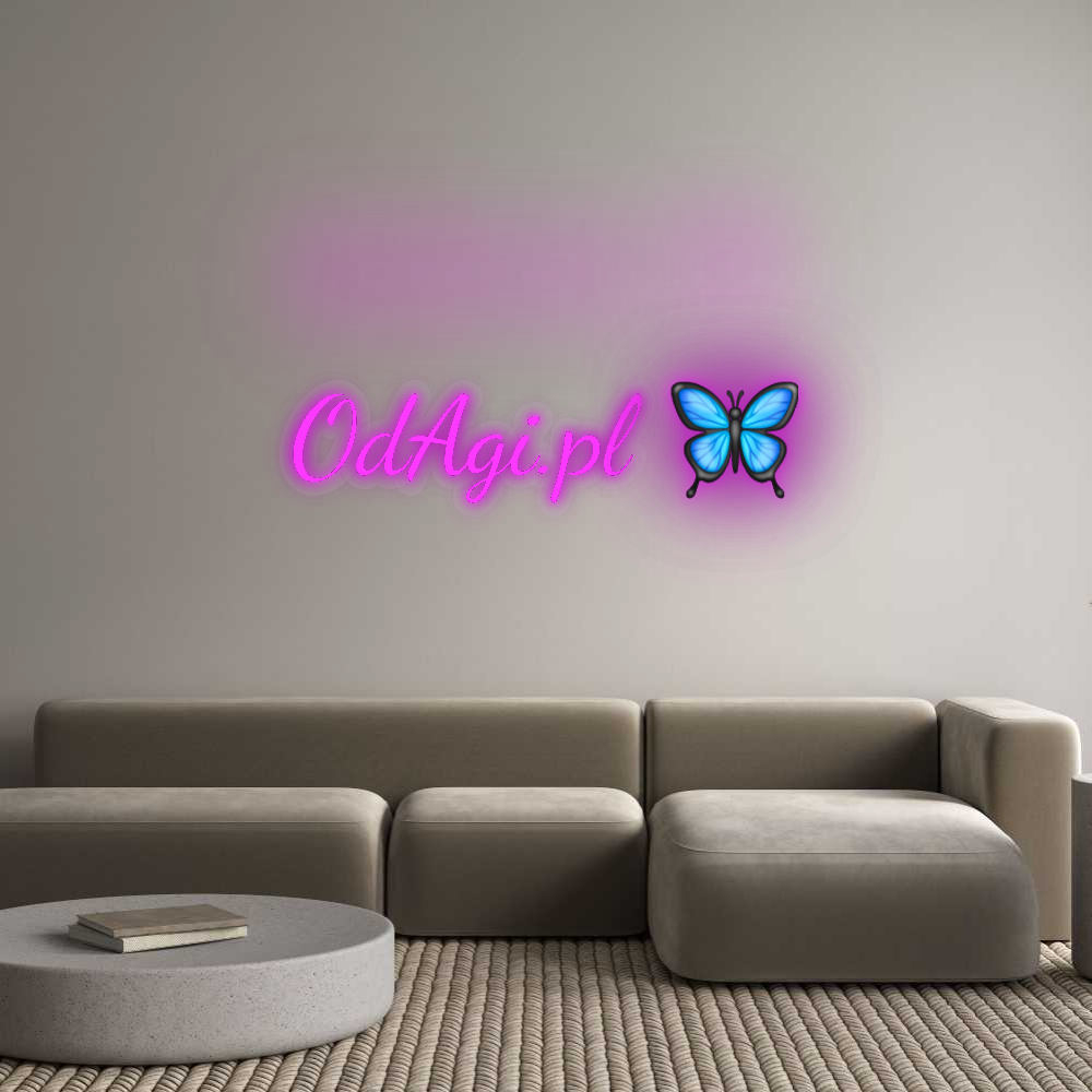 Personalizowany neon: OdAgi.pl 🦋