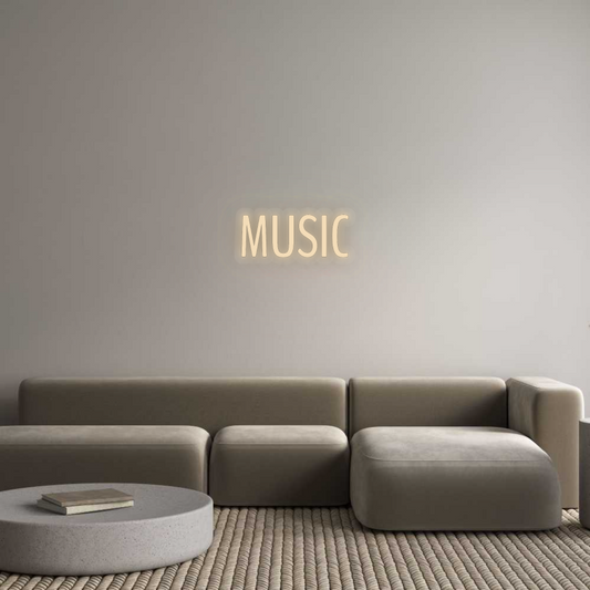 Personalizowany neon: MUSIC