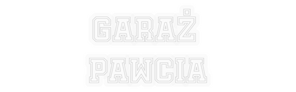 Personalizowany neon: Garaż 
Pawcia