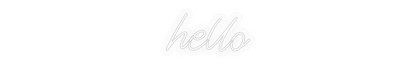 Personalizowany neon: hello