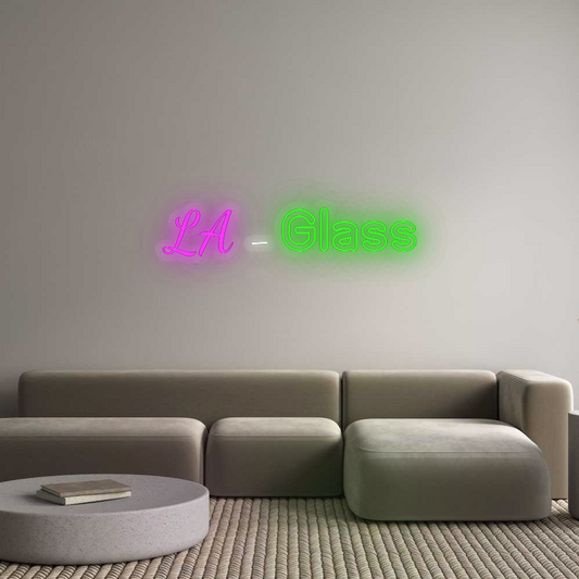 Personalizowany neon: LA - Glass