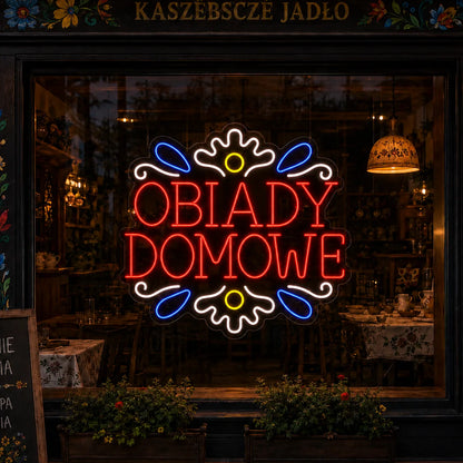 Neon "Obiady Domowe" folk