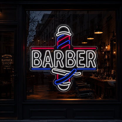 Neon Barber Pole
