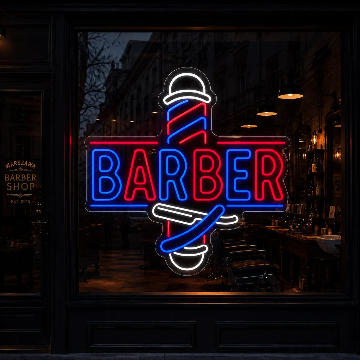 Neon Barber Pole