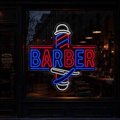 Neon Barber Pole