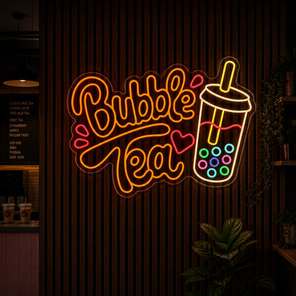 Neon Bubble Tea z Kubkiem
