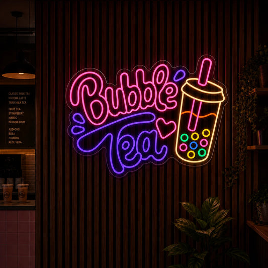 Neon Bubble Tea z Kubkiem