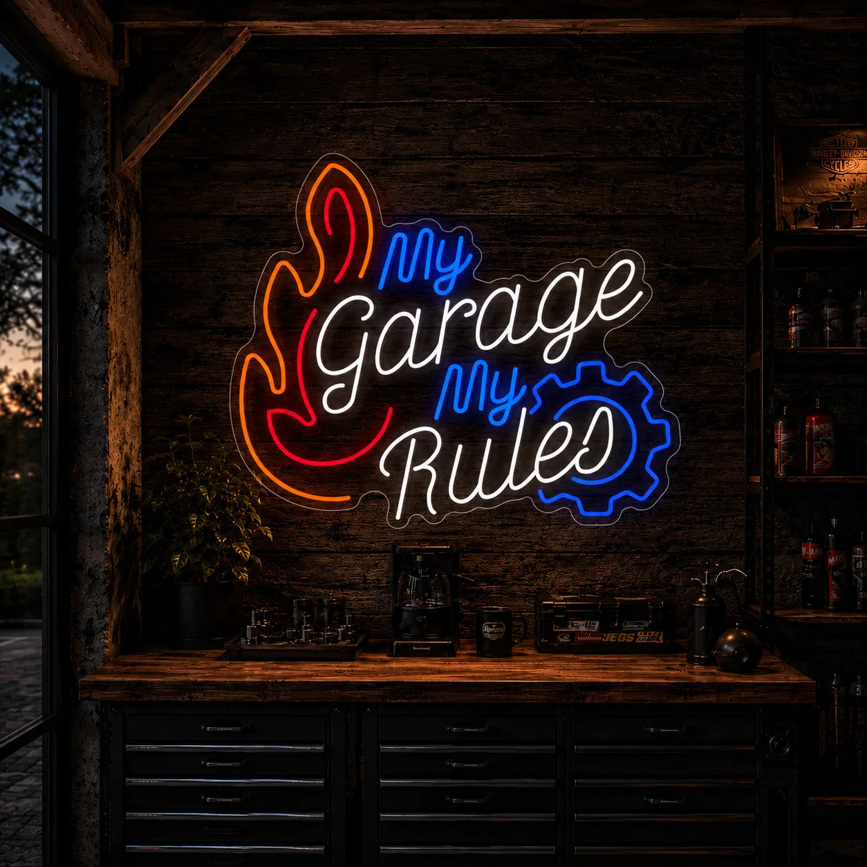Neon "My Garage My Rules"