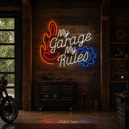 Neon "My Garage My Rules"