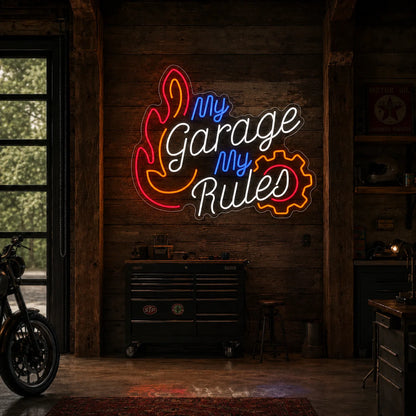 Neon "My Garage My Rules"