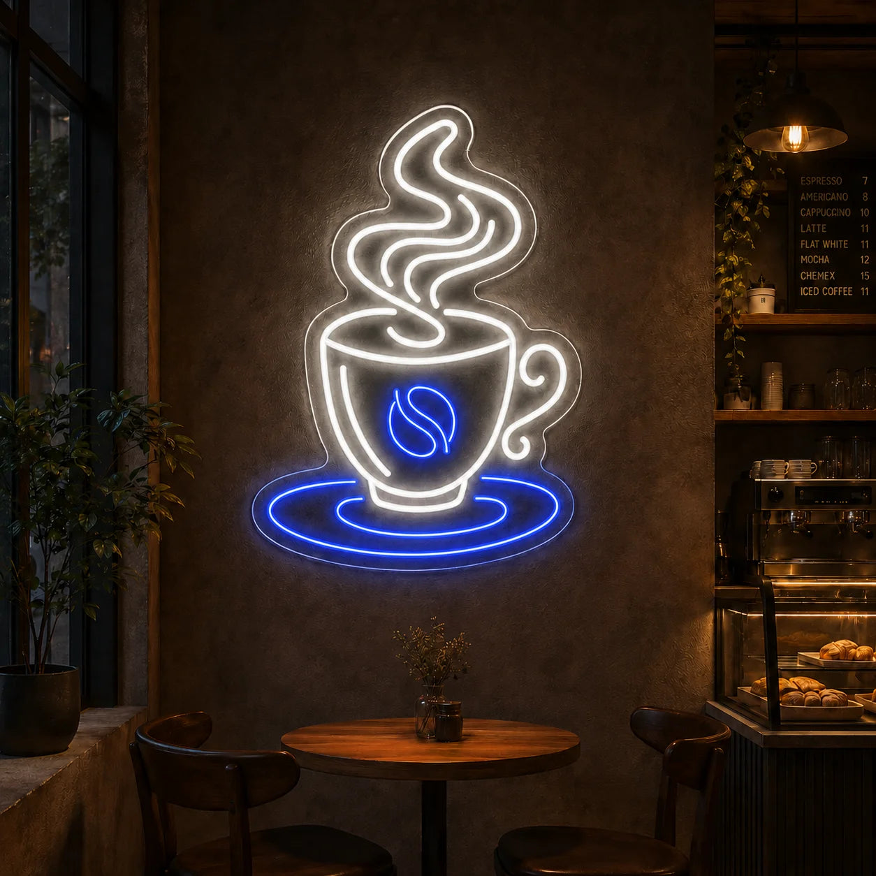 Neon Filiżanka z Ziarenkiem