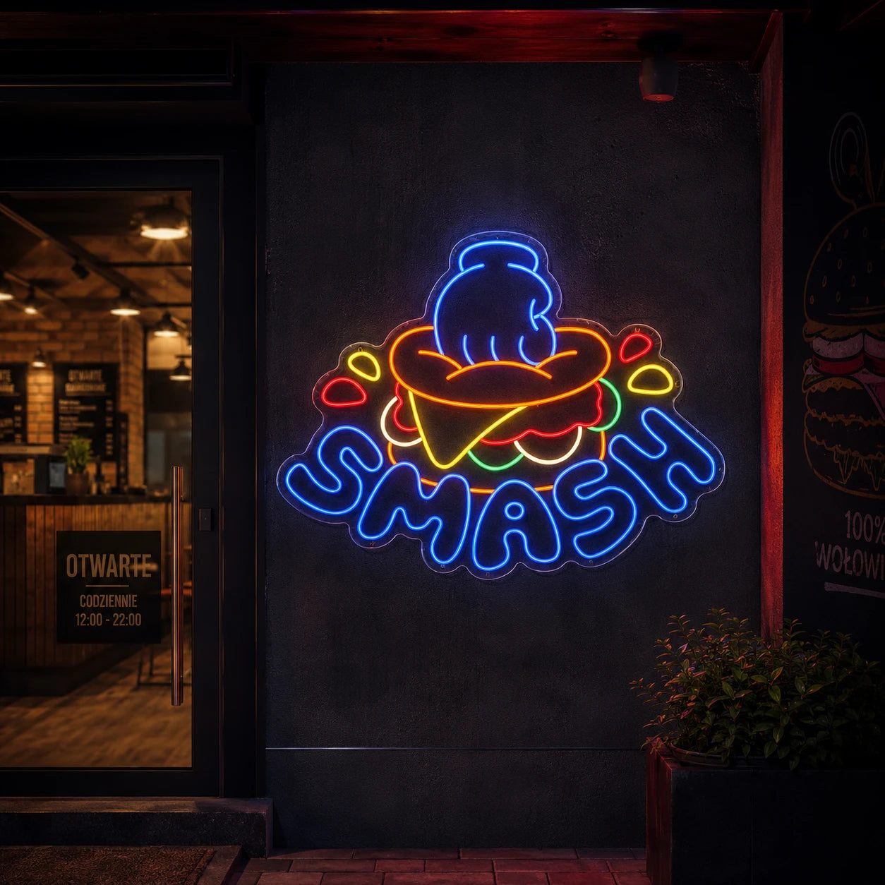 Neon "SMASH" Old School