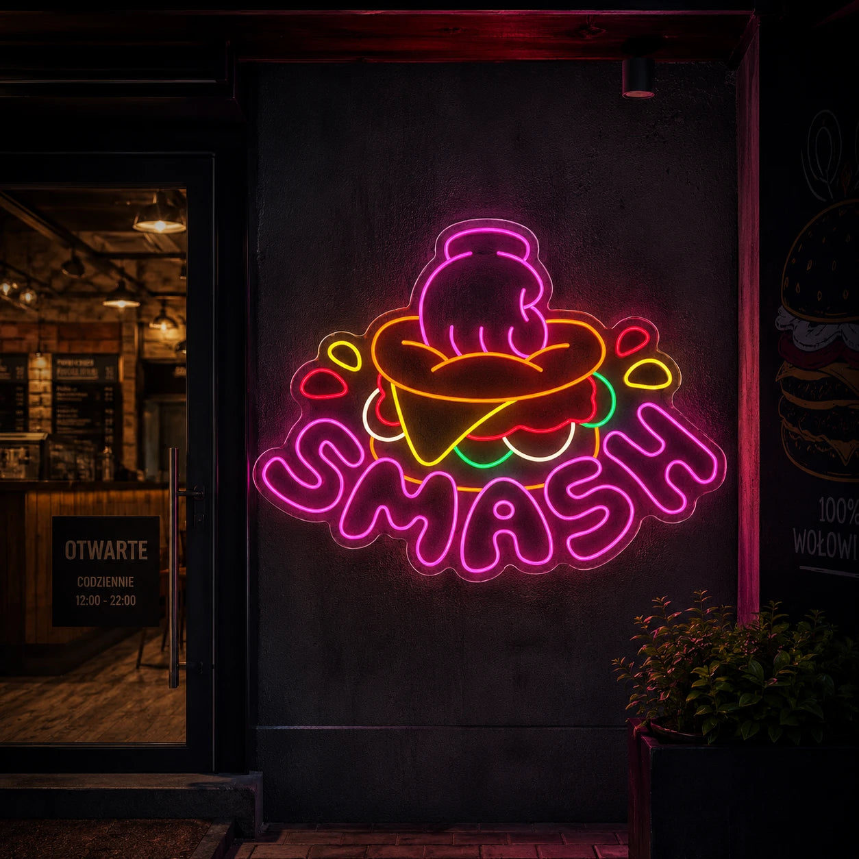 Neon "SMASH" Old School