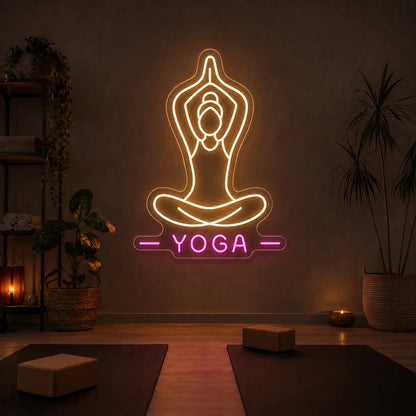 Neon Yoga Line Art