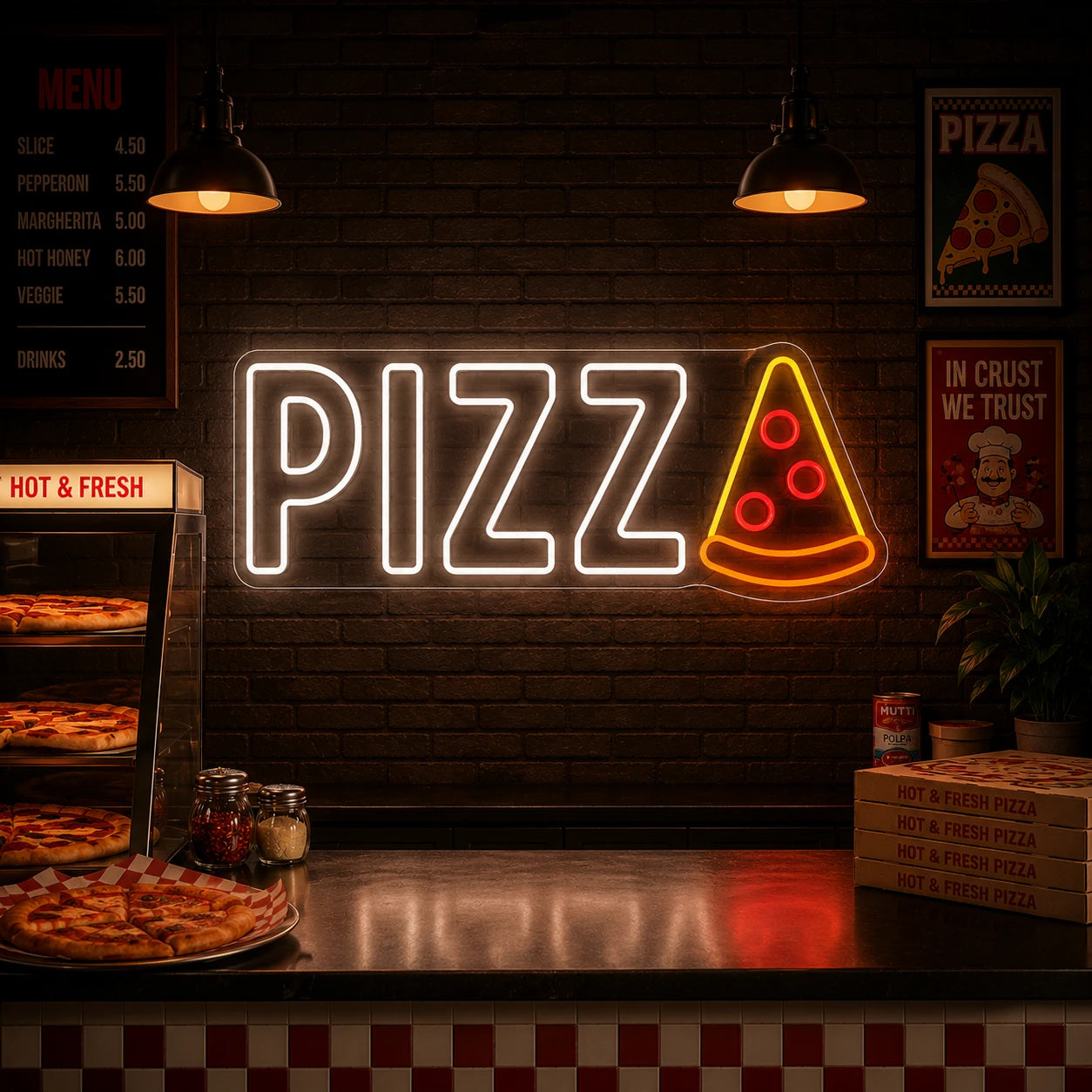 Neon Pizza ze Slicem