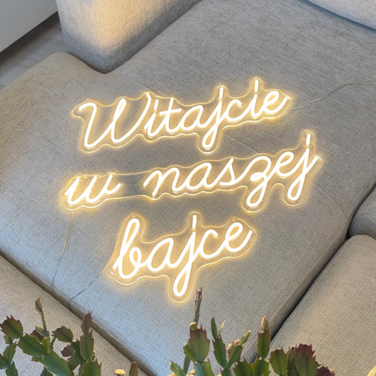 Neon "Witajcie w naszej bajce"