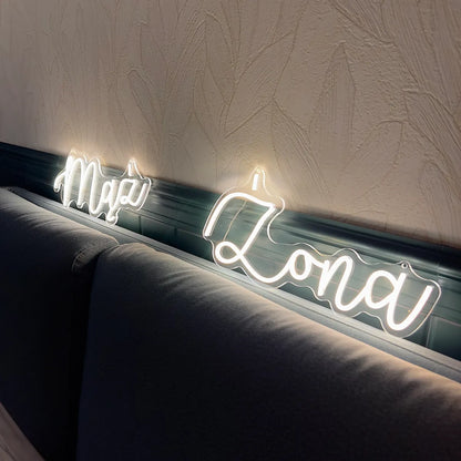 Neon "Żona" i "Mąż"