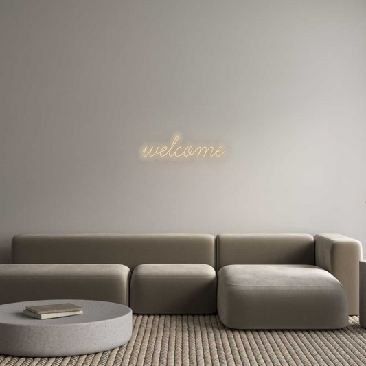 Personalizowany neon: welcome