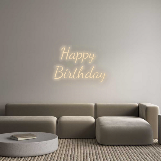 Personalizowany neon: Happy 
Birth...