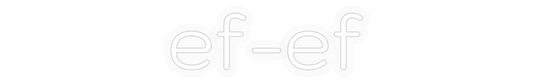 Personalizowany neon: ef-ef