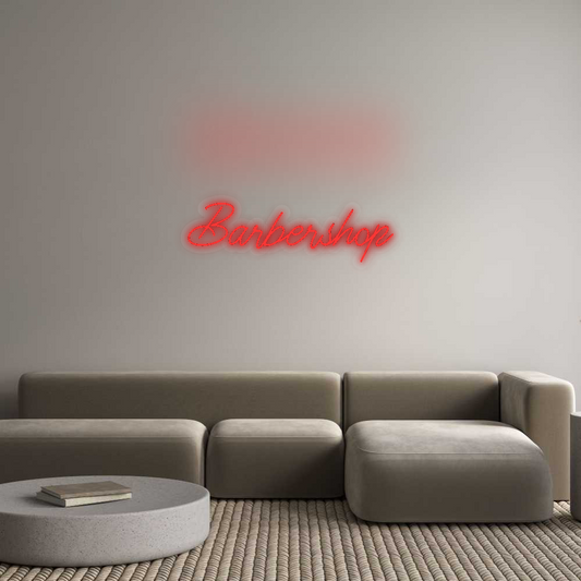 Personalizowany neon: Barbershop