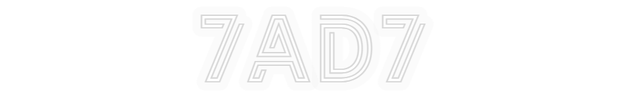 Personalizowany neon: 7AD7