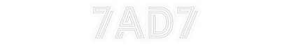 Personalizowany neon: 7AD7