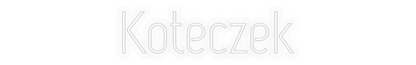 Personalizowany neon: Koteczek