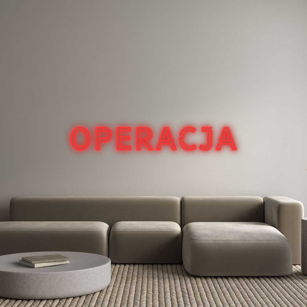 Personalizowany neon: OPERACJA