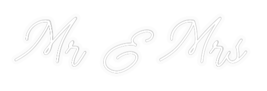 Personalizowany neon: Mr & Mrs