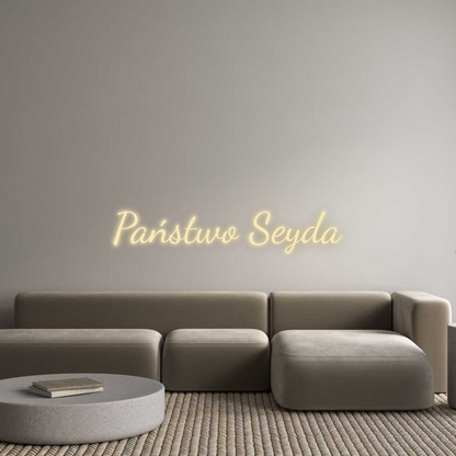 Personalizowany neon: Państwo Seyda