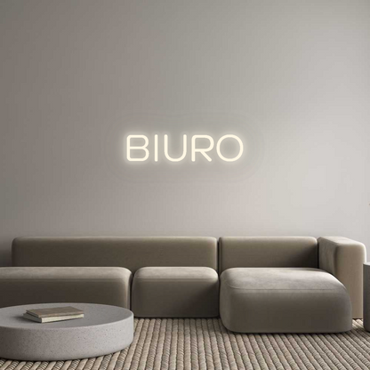 Personalizowany neon: BIURO