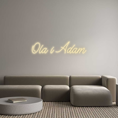 Personalizowany neon: Ola i Adam