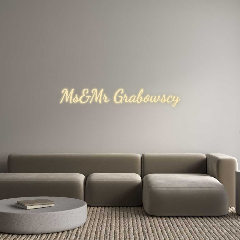 Personalizowany neon:  Ms&Mr Grabow...