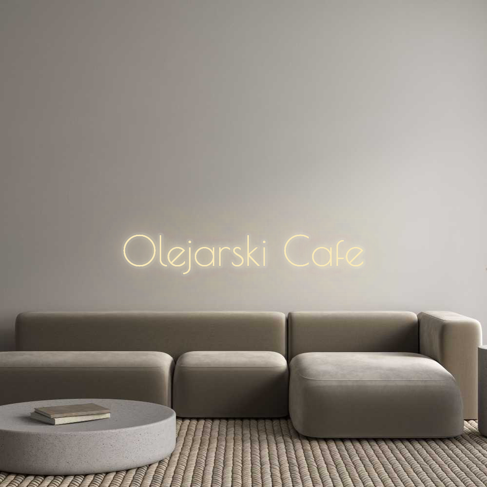 Personalizowany neon: Olejarski Cafe