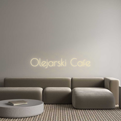 Personalizowany neon: Olejarski Cafe