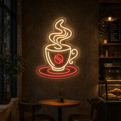 Neon Filiżanka z Ziarenkiem